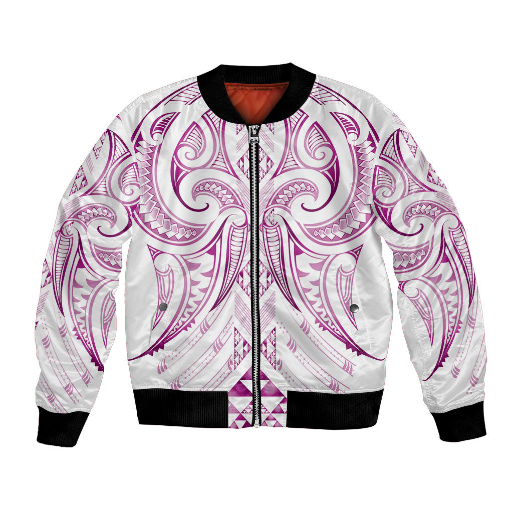 Maori Rugby Custom Ngaru Mangopare Bomber Jacket Mawhero Niho Taniwha Motif