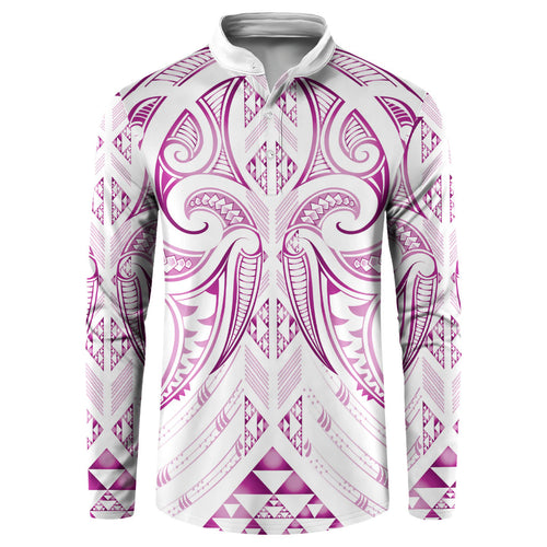 Maori Rugby Custom Ngaru Mangopare Button Sweatshirt Mawhero Niho Taniwha Motif