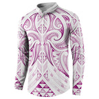 Maori Rugby Custom Ngaru Mangopare Button Sweatshirt Mawhero Niho Taniwha Motif