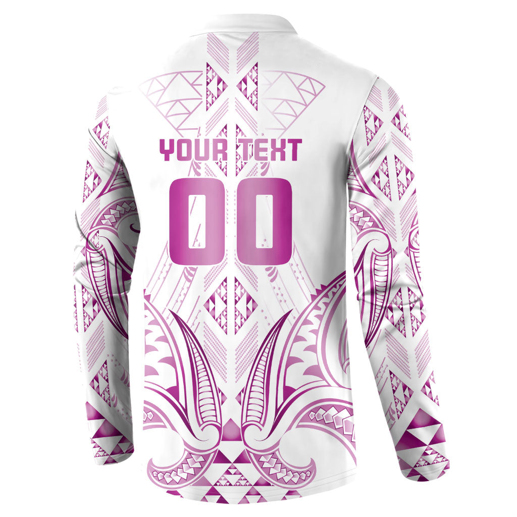 Maori Rugby Custom Ngaru Mangopare Button Sweatshirt Mawhero Niho Taniwha Motif