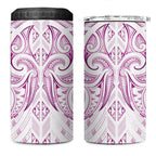 Maori Rugby Custom Ngaru Mangopare 4 in 1 Can Cooler Tumbler Mawhero Niho Taniwha Motif