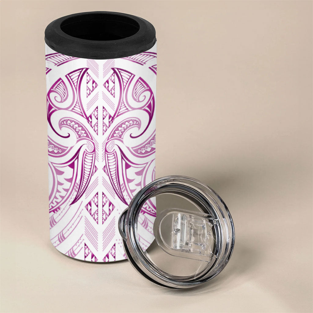 Maori Rugby Custom Ngaru Mangopare 4 in 1 Can Cooler Tumbler Mawhero Niho Taniwha Motif