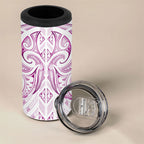 Maori Rugby Custom Ngaru Mangopare 4 in 1 Can Cooler Tumbler Mawhero Niho Taniwha Motif