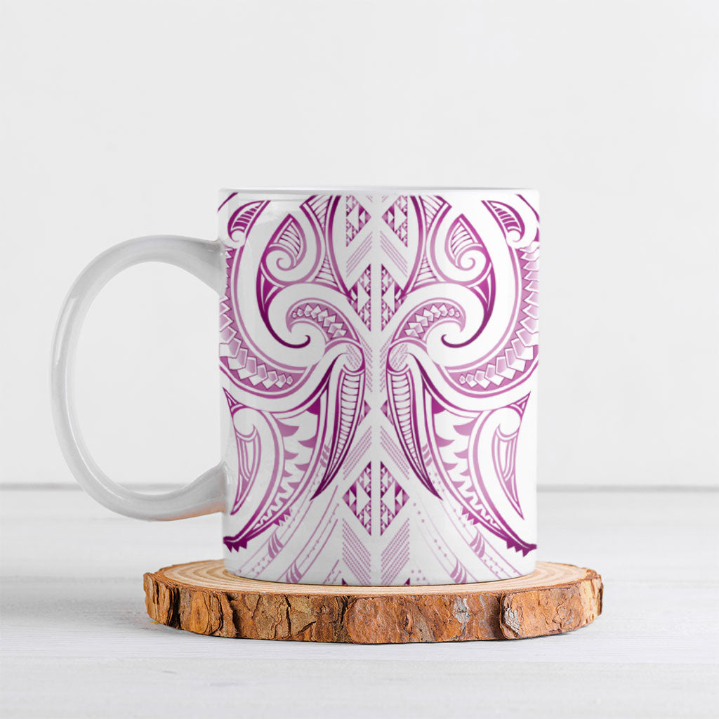 Maori Rugby Custom Ngaru Mangopare Ceramic Mug Mawhero Niho Taniwha Motif