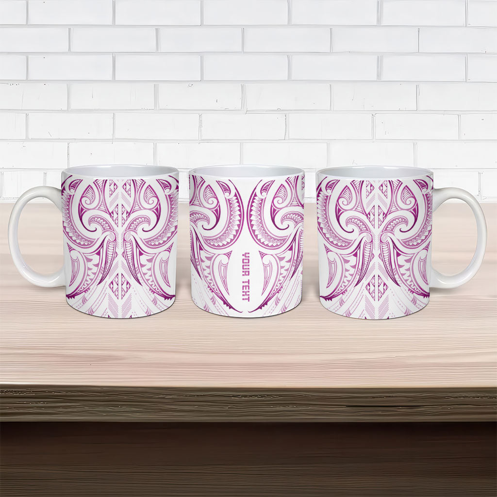 Maori Rugby Custom Ngaru Mangopare Ceramic Mug Mawhero Niho Taniwha Motif