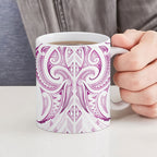 Maori Rugby Custom Ngaru Mangopare Ceramic Mug Mawhero Niho Taniwha Motif