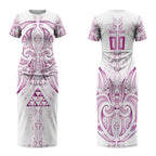 Maori Rugby Custom Ngaru Mangopare Couples Matching Short Sleeve Bodycon Dress and Hawaiian Shirt Mawhero Niho Taniwha Motif