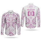 Maori Rugby Custom Ngaru Mangopare Couples Matching Short Sleeve Bodycon Dress and Long Sleeve Button Shirt Mawhero Niho Taniwha Motif