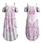 Maori Rugby Custom Ngaru Mangopare Couples Matching Summer Maxi Dress and Hawaiian Shirt Mawhero Niho Taniwha Motif