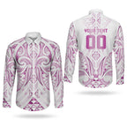 Maori Rugby Custom Ngaru Mangopare Couples Matching Summer Maxi Dress and Long Sleeve Button Shirt Mawhero Niho Taniwha Motif