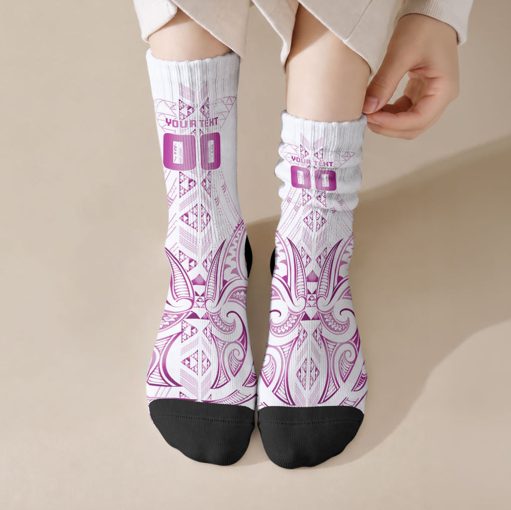 Maori Rugby Custom Ngaru Mangopare Crew Socks Mawhero Niho Taniwha Motif