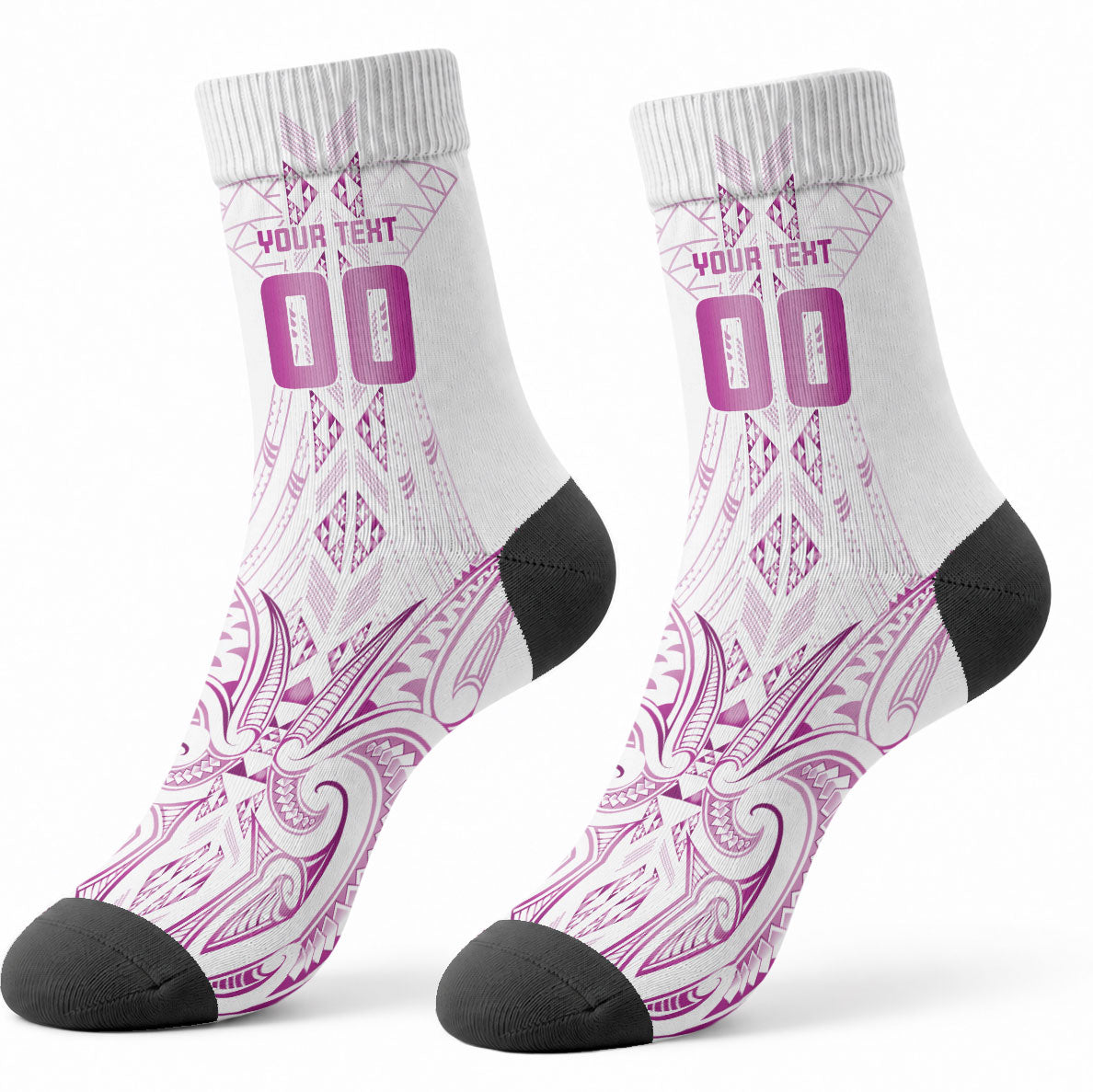 Maori Rugby Custom Ngaru Mangopare Crew Socks Mawhero Niho Taniwha Motif