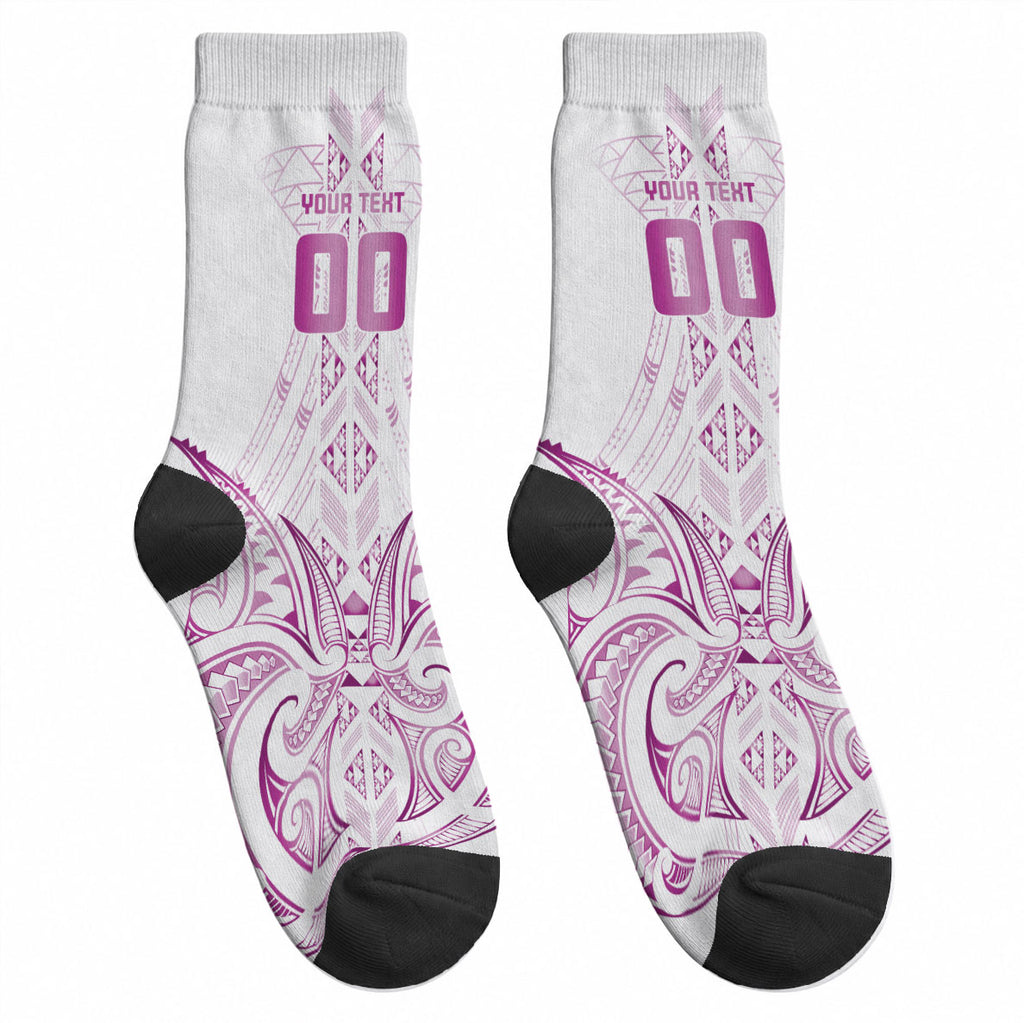 Maori Rugby Custom Ngaru Mangopare Crew Socks Mawhero Niho Taniwha Motif