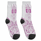 Maori Rugby Custom Ngaru Mangopare Crew Socks Mawhero Niho Taniwha Motif