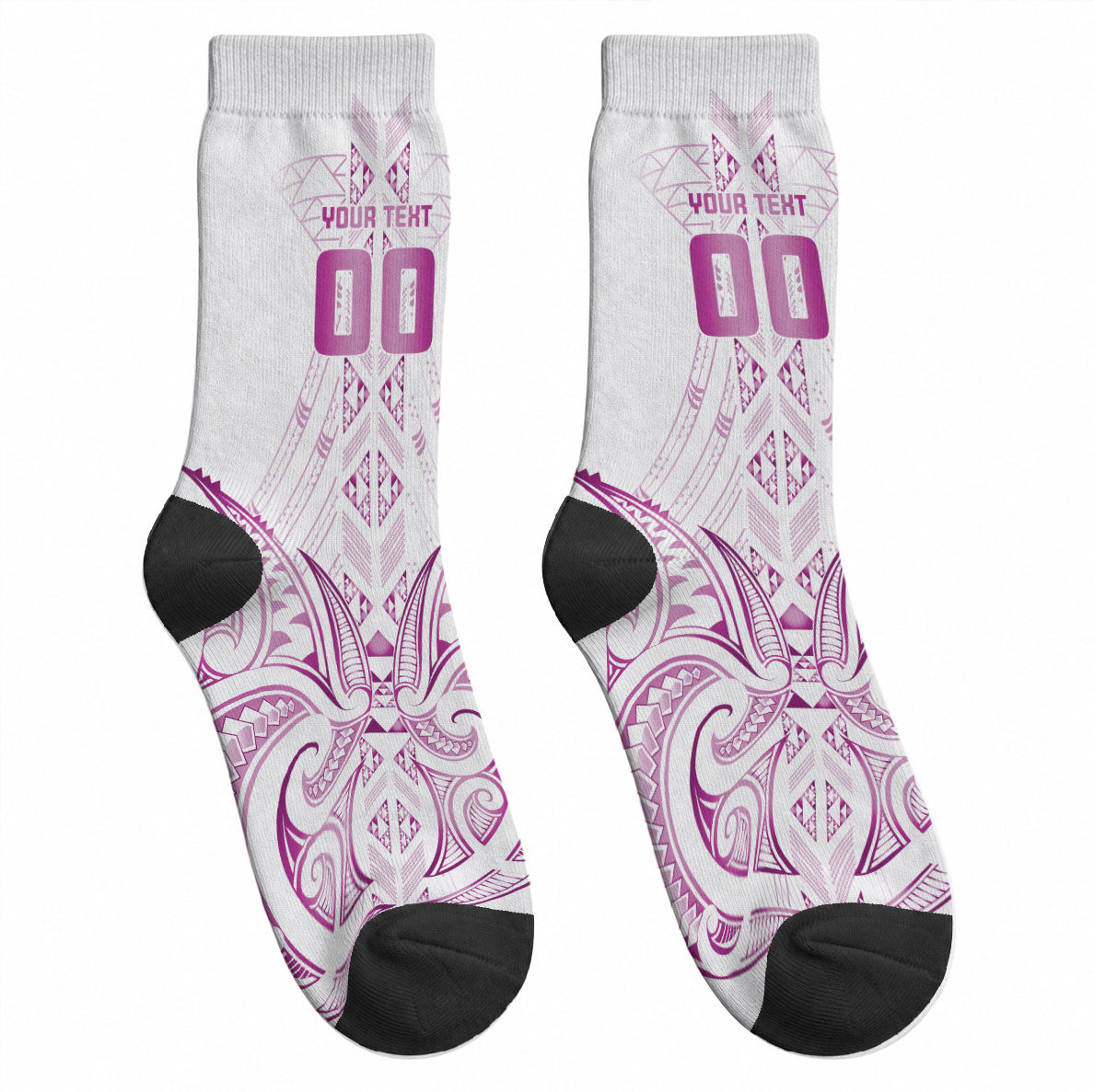 Maori Rugby Custom Ngaru Mangopare Crew Socks Mawhero Niho Taniwha Motif