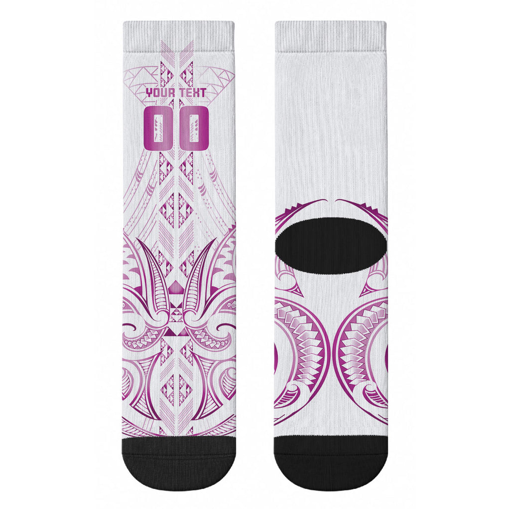 Maori Rugby Custom Ngaru Mangopare Crew Socks Mawhero Niho Taniwha Motif