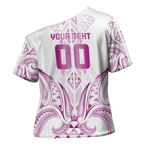 Maori Rugby Custom Ngaru Mangopare Cross Shoulder Shirt Mawhero Niho Taniwha Motif