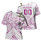 Maori Rugby Custom Ngaru Mangopare Cross Shoulder Shirt Mawhero Niho Taniwha Motif