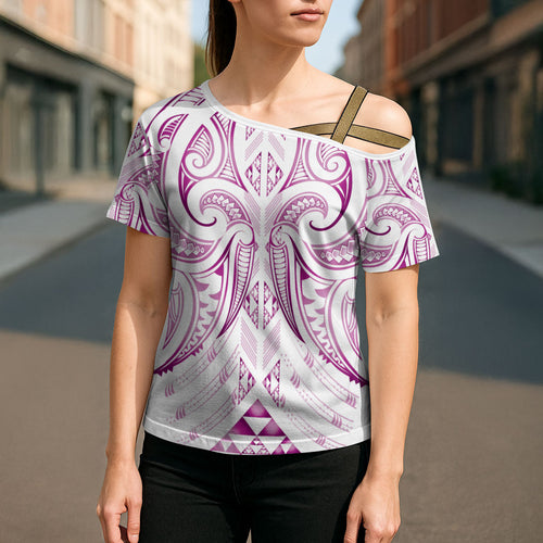 Maori Rugby Custom Ngaru Mangopare Cross Shoulder Shirt Mawhero Niho Taniwha Motif