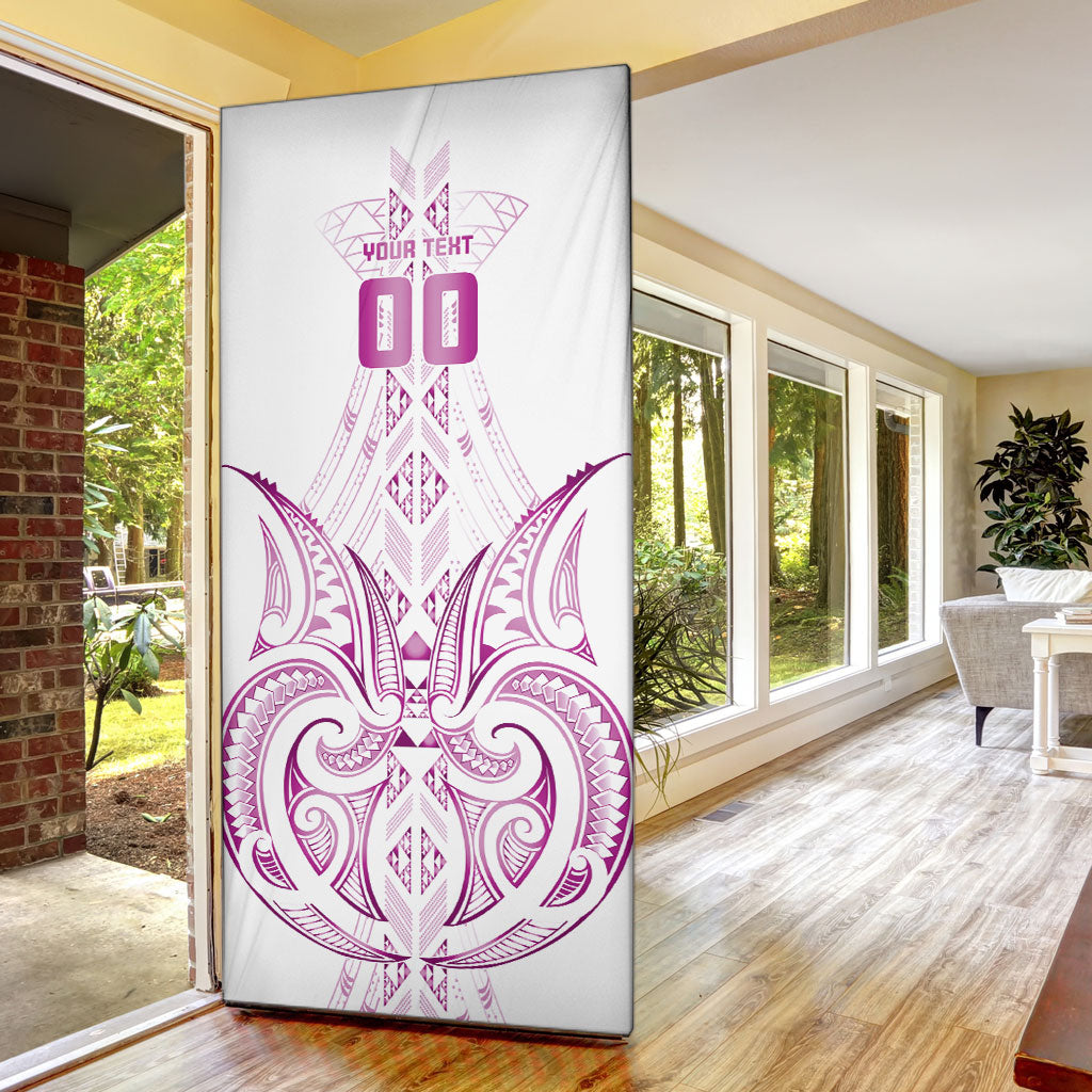 Maori Rugby Custom Ngaru Mangopare Door Cover Mawhero Niho Taniwha Motif