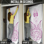 Maori Rugby Custom Ngaru Mangopare Door Cover Mawhero Niho Taniwha Motif