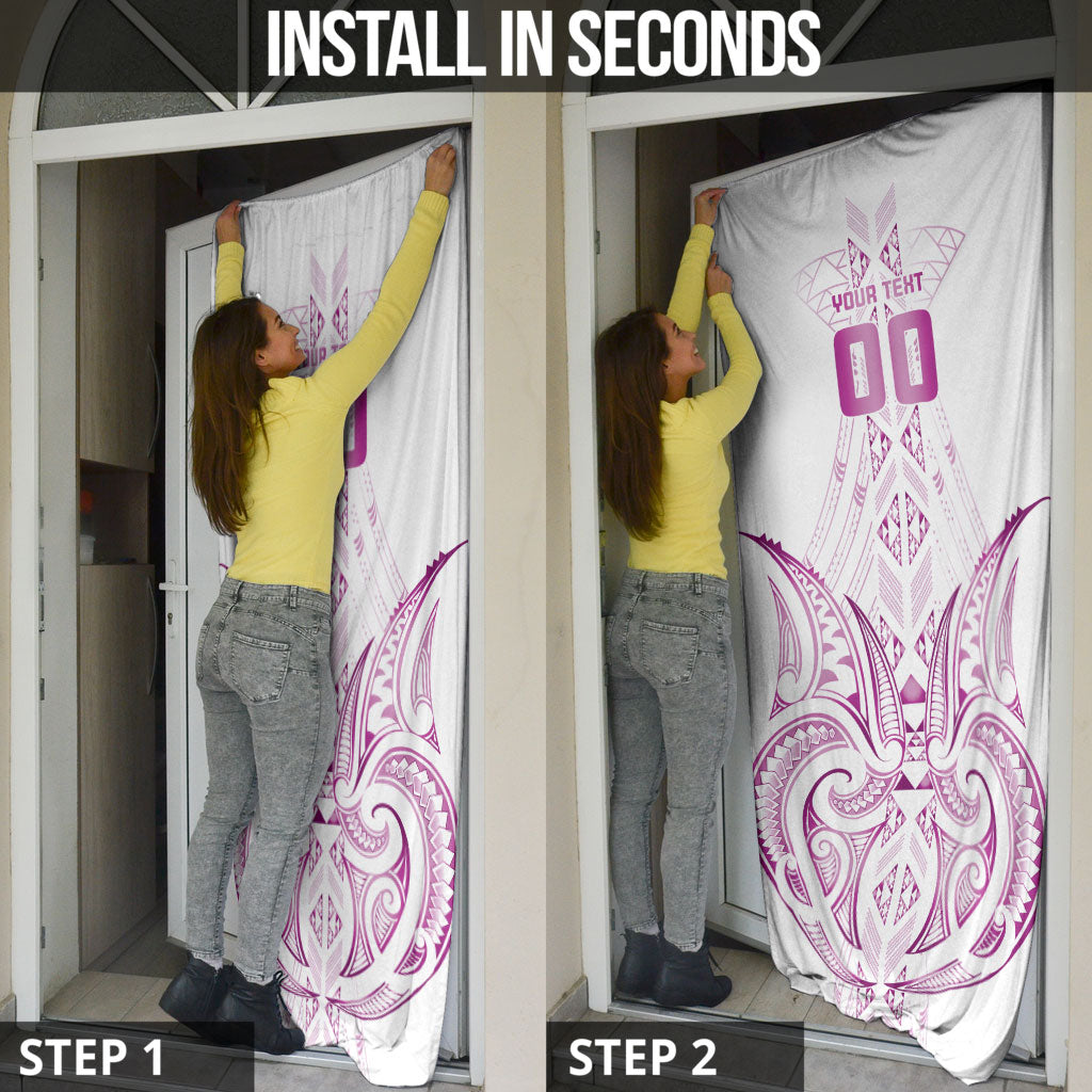 Maori Rugby Custom Ngaru Mangopare Door Cover Mawhero Niho Taniwha Motif
