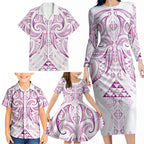 Maori Rugby Custom Ngaru Mangopare Family Matching Long Sleeve Bodycon Dress and Hawaiian Shirt Mawhero Niho Taniwha Motif