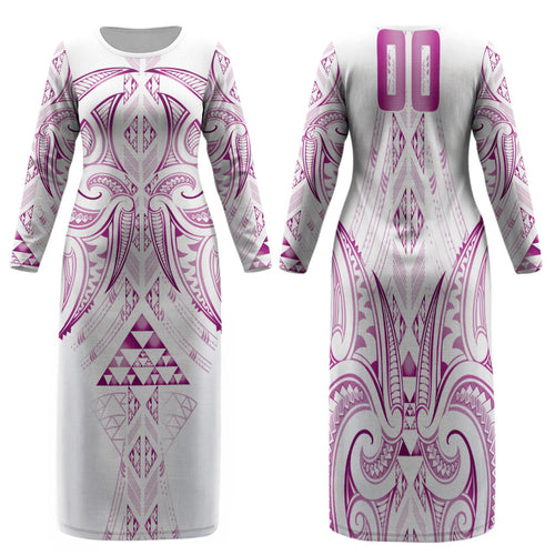 Maori Rugby Custom Ngaru Mangopare Family Matching Long Sleeve Bodycon Dress and Hawaiian Shirt Mawhero Niho Taniwha Motif