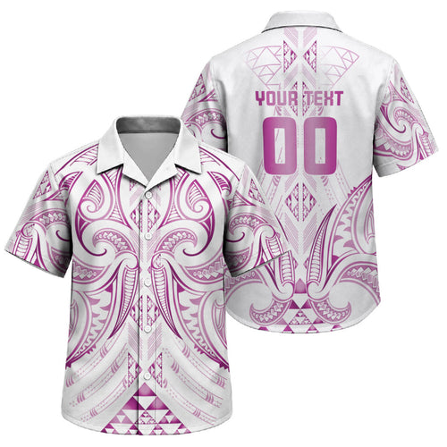 Maori Rugby Custom Ngaru Mangopare Family Matching Off Shoulder Short Dress and Hawaiian Shirt Mawhero Niho Taniwha Motif