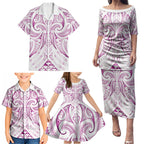 Maori Rugby Custom Ngaru Mangopare Family Matching Puletasi and Hawaiian Shirt Mawhero Niho Taniwha Motif