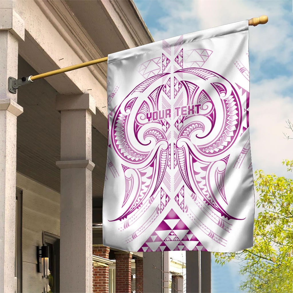 Maori Rugby Custom Ngaru Mangopare Garden Flag Mawhero Niho Taniwha Motif