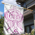 Maori Rugby Custom Ngaru Mangopare Garden Flag Mawhero Niho Taniwha Motif