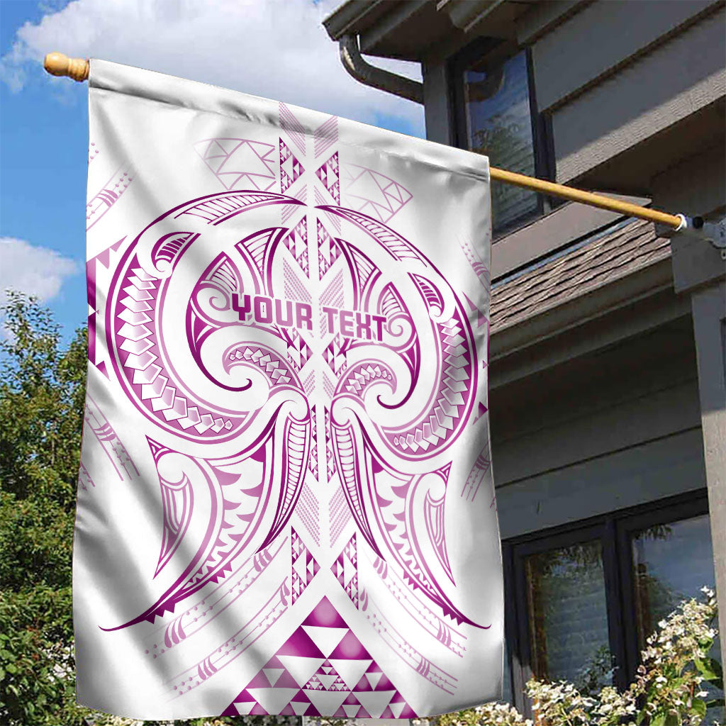 Maori Rugby Custom Ngaru Mangopare Garden Flag Mawhero Niho Taniwha Motif