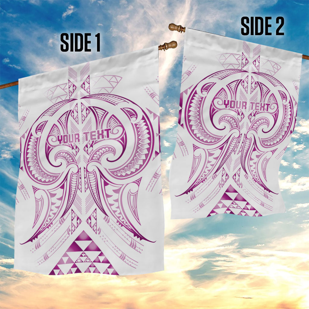 Maori Rugby Custom Ngaru Mangopare Garden Flag Mawhero Niho Taniwha Motif