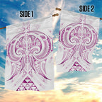 Maori Rugby Custom Ngaru Mangopare Garden Flag Mawhero Niho Taniwha Motif