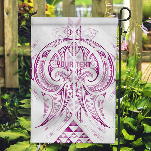 Maori Rugby Custom Ngaru Mangopare Garden Flag Mawhero Niho Taniwha Motif