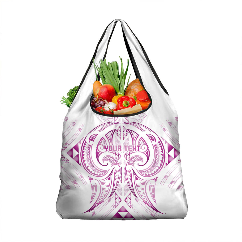 Maori Rugby Custom Ngaru Mangopare Grocery Bag Mawhero Niho Taniwha Motif