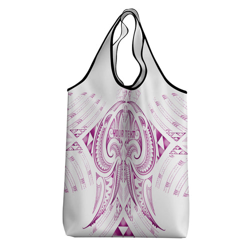 Maori Rugby Custom Ngaru Mangopare Grocery Bag Mawhero Niho Taniwha Motif