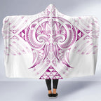Maori Rugby Custom Ngaru Mangopare Hooded Blanket Mawhero Niho Taniwha Motif