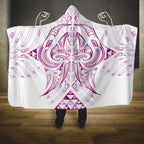 Maori Rugby Custom Ngaru Mangopare Hooded Blanket Mawhero Niho Taniwha Motif
