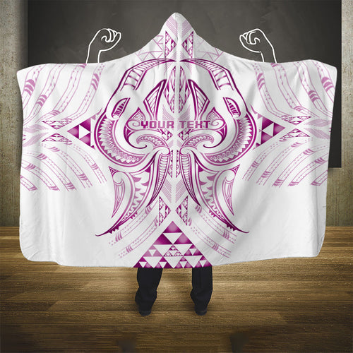 Maori Rugby Custom Ngaru Mangopare Hooded Blanket Mawhero Niho Taniwha Motif