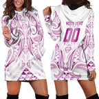 Maori Rugby Custom Ngaru Mangopare Hoodie Dress Mawhero Niho Taniwha Motif