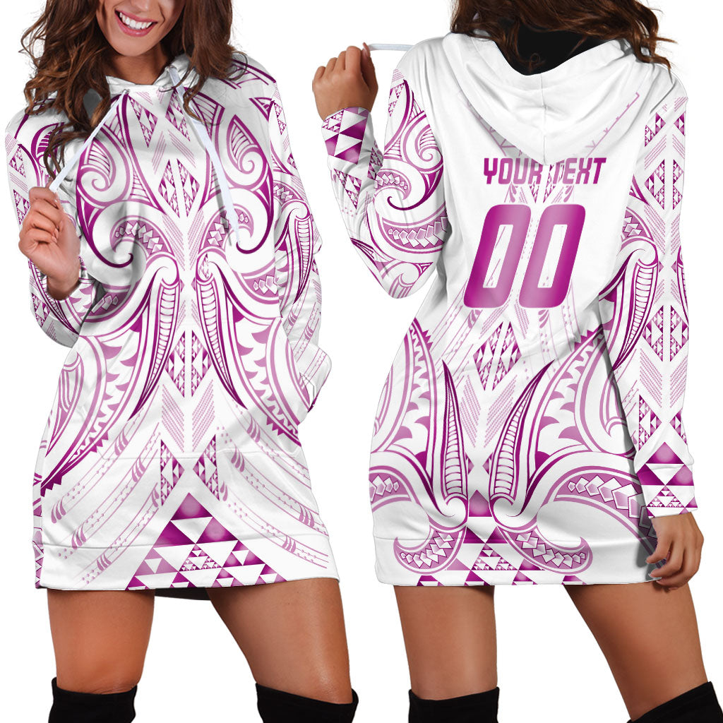 Maori Rugby Custom Ngaru Mangopare Hoodie Dress Mawhero Niho Taniwha Motif