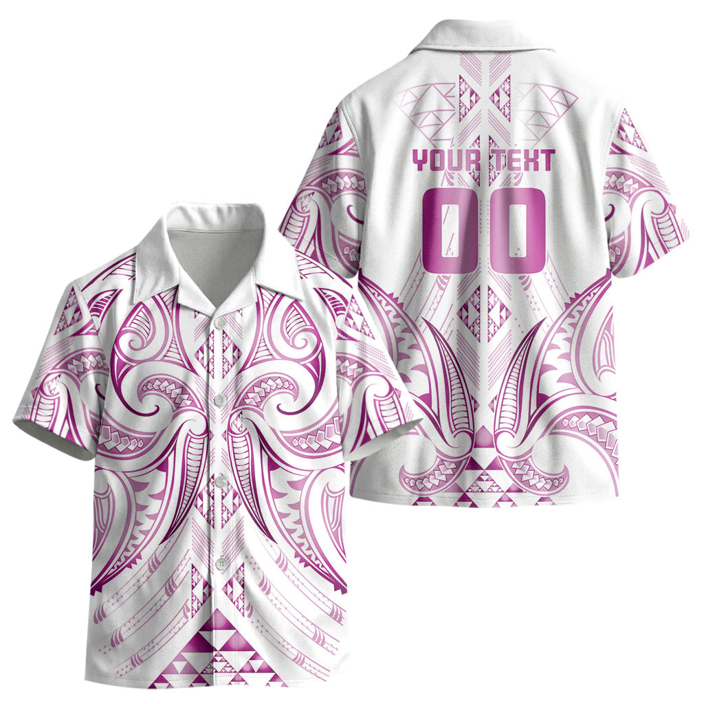 Maori Rugby Custom Ngaru Mangopare Kid Hawaiian Shirt Mawhero Niho Taniwha Motif