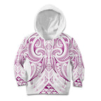 Maori Rugby Custom Ngaru Mangopare Kid Hoodie Mawhero Niho Taniwha Motif
