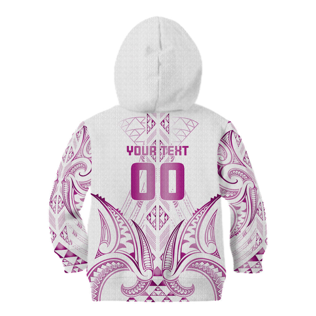 Maori Rugby Custom Ngaru Mangopare Kid Hoodie Mawhero Niho Taniwha Motif