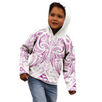 Maori Rugby Custom Ngaru Mangopare Kid Hoodie Mawhero Niho Taniwha Motif
