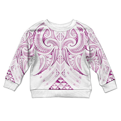 Maori Rugby Custom Ngaru Mangopare Kid Ugly Christmas Sweater Mawhero Niho Taniwha Motif