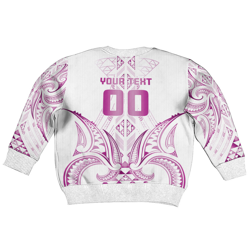 Maori Rugby Custom Ngaru Mangopare Kid Ugly Christmas Sweater Mawhero Niho Taniwha Motif