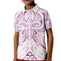 Maori Rugby Custom Ngaru Mangopare Kid Polo Shirt Mawhero Niho Taniwha Motif